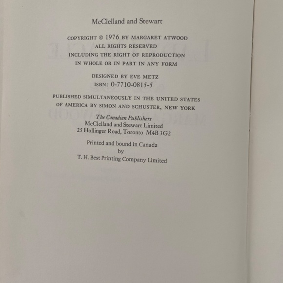 Vintage “Lady Oracle” Margaret Atwood hardcover - Picture 7 of 7